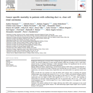 Cancer specific mortality in patients with collecting duct vs. clear cell renal carcinoma