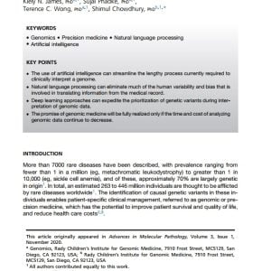 Artificial Intelligence in the Genetic Diagnosis of Rare Disease