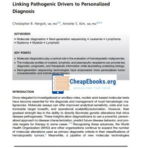 Molecular Diagnostic Testing for Hematopoietic Neoplasms