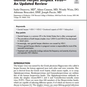 Genital Herpes Simplex Virus—An Updated Review