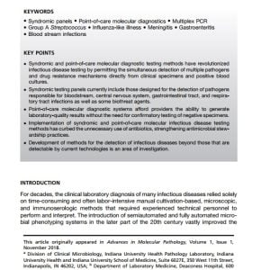 Syndromic and Point-of-Care Molecular Testing