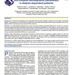 Brain-type natriuretic peptide levels and invasive hemodynamic parameters in dialysis dependent patients
