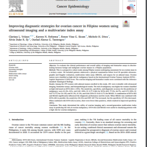 Improving diagnostic strategies for ovarian cancer in Filipino women using ultrasound imaging and a multivariate index assay