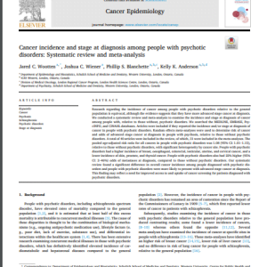 Cancer incidence and stage at diagnosis among people with psychotic disorders: Systematic review and meta-analysis