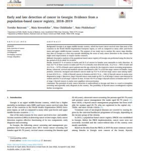 Early and late detection of cancer in Georgia: Evidence from a population-based cancer registry, 2018–2019