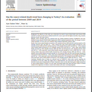Has the cancer-related death trend been changing in Turkey? An evaluation of the period between 2009 and 2019