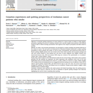 Cessation experiences and quitting perspectives of Jordanian cancer patients who smoke