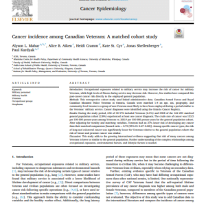 Cancer incidence among Canadian Veterans: A matched cohort study