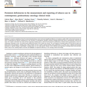 Persistent deficiencies in the measurement and reporting of tobacco use in contemporary genitourinary oncology clinical trials