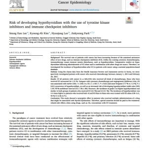 Risk of developing hypothyroidism with the use of tyrosine kinase inhibitors and immune checkpoint inhibitors