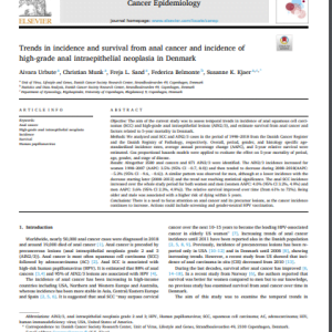 Trends in incidence and survival from anal cancer and incidence of high-grade anal intraepithelial neoplasia in Denmark
