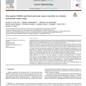 Non-aspirin NSAIDs and head and neck cancer mortality in a Danish nationwide cohort study