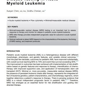 Role of Minimal Residual Disease Testing in Acute Myeloid Leukemia