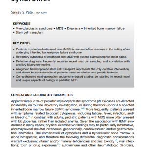 Pediatric Myelodysplastic Syndromes