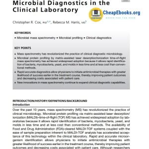 Mass Spectrometry and Microbial Diagnostics in the Clinical Laboratory