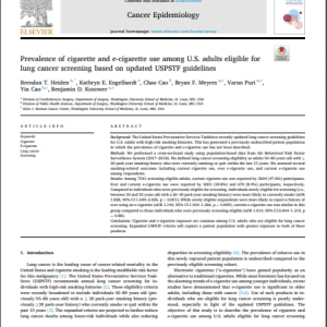 Prevalence of cigarette and e-cigarette use among U.S. adults eligible for lung cancer screening based on updated USPSTF guidelines