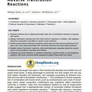 Pediatric Hemovigilance and Adverse Transfusion Reactions