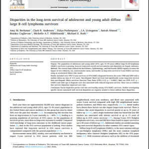 Disparities in the long-term survival of adolescent and young adult diffuse large B cell lymphoma survivors