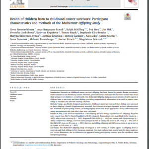 Health of children born to childhood cancer survivors: Participant characteristics and methods of the Multicenter Offspring Study