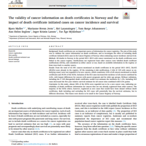 The validity of cancer information on death certificates in Norway and the impact of death certificate initiated cases on cancer incidence and survival