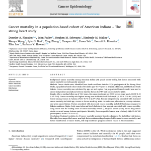 Cancer mortality in a population-based cohort of American Indians – The strong heart study